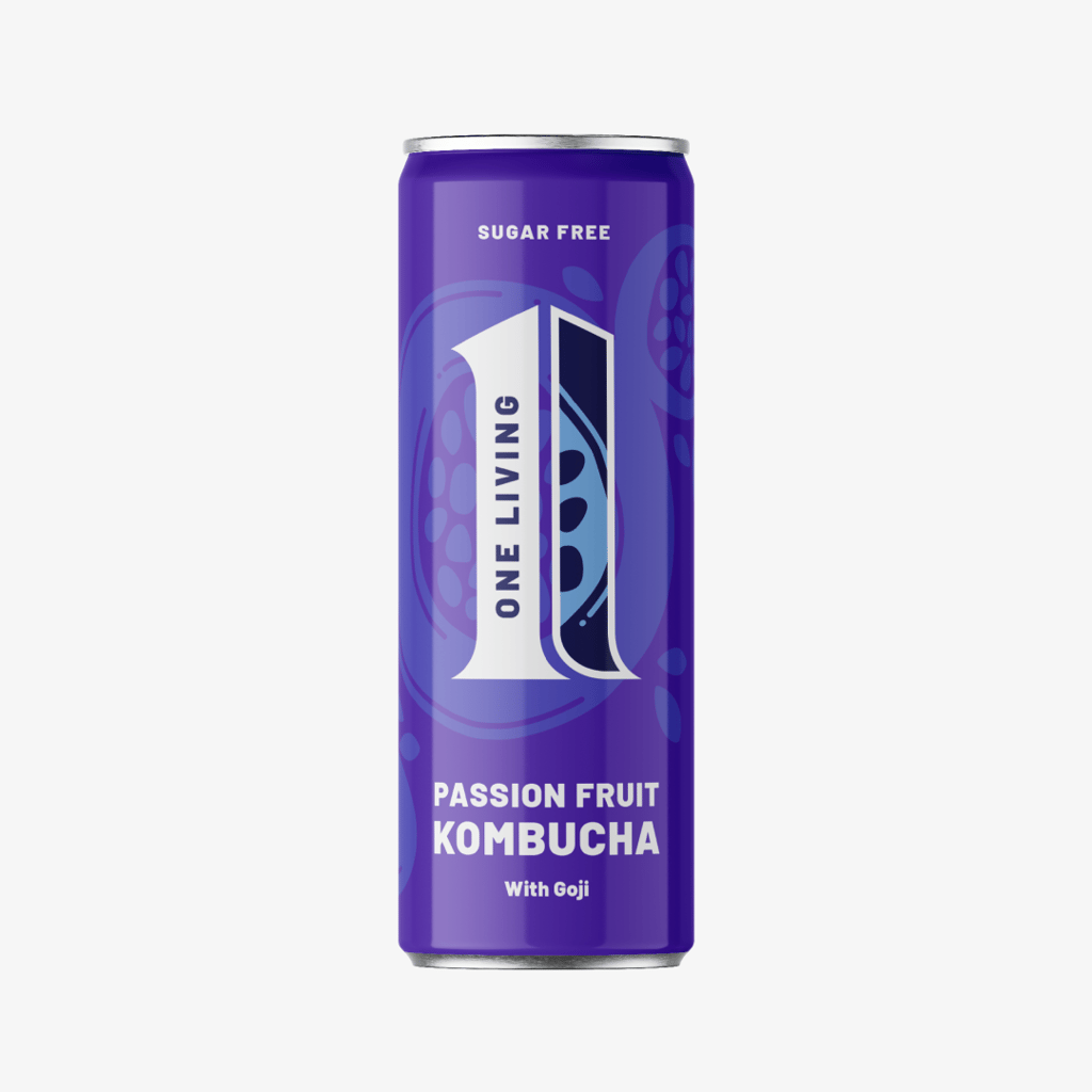 Passionsfrucht-Kombucha mit Goji – 4er-Packung - Image 1
