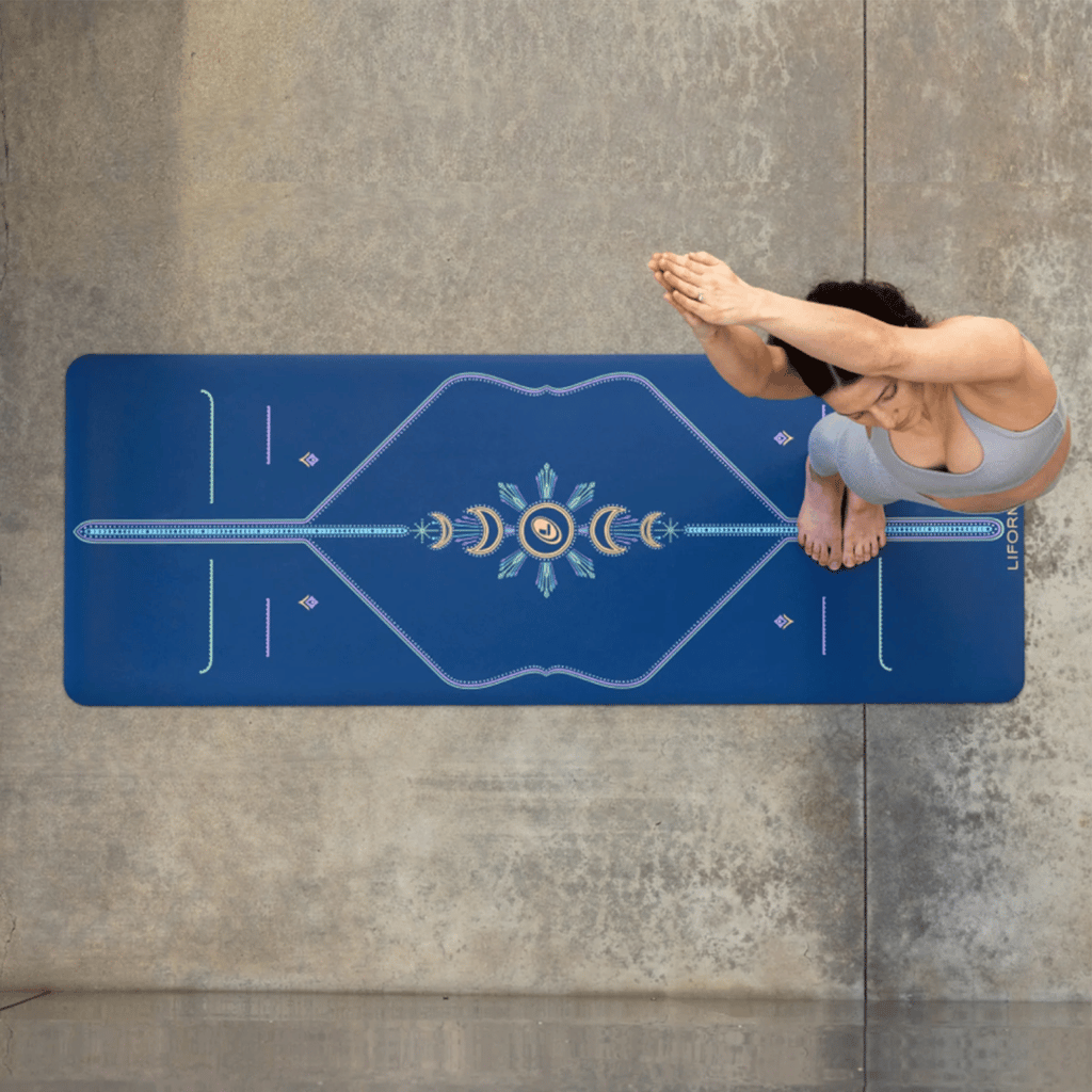 Cosmic Moon Yogamatte – Dämmerungsblau - Image 4
