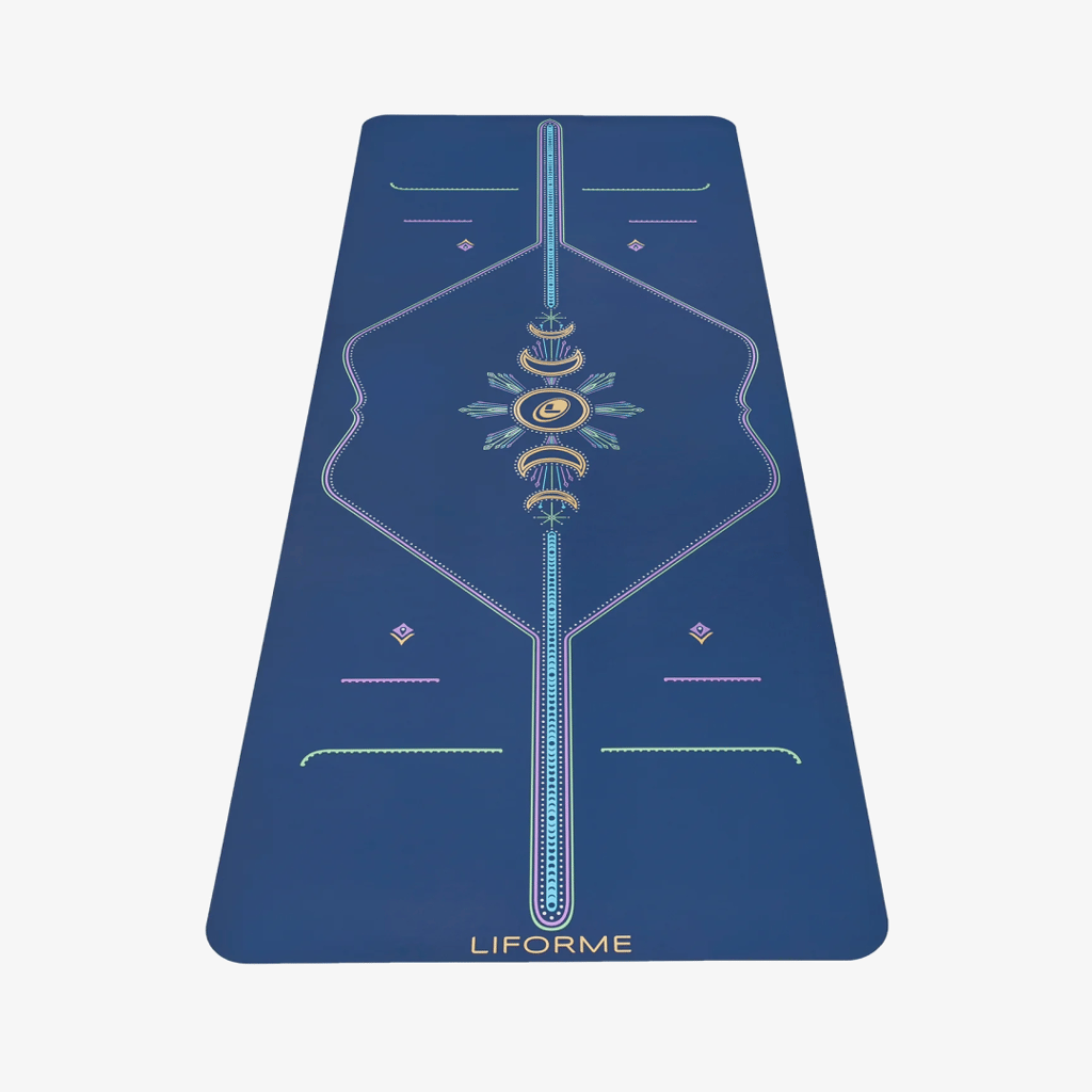 Cosmic Moon Yogamatte – Dämmerungsblau - Image 1
