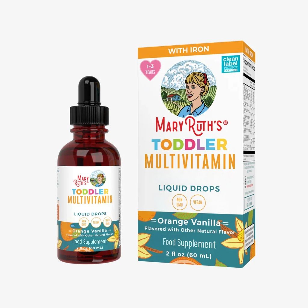 Bio-Multivitamin-Tropfen für Kleinkinder mit Eisen – Vanille-Orange - Image 1
