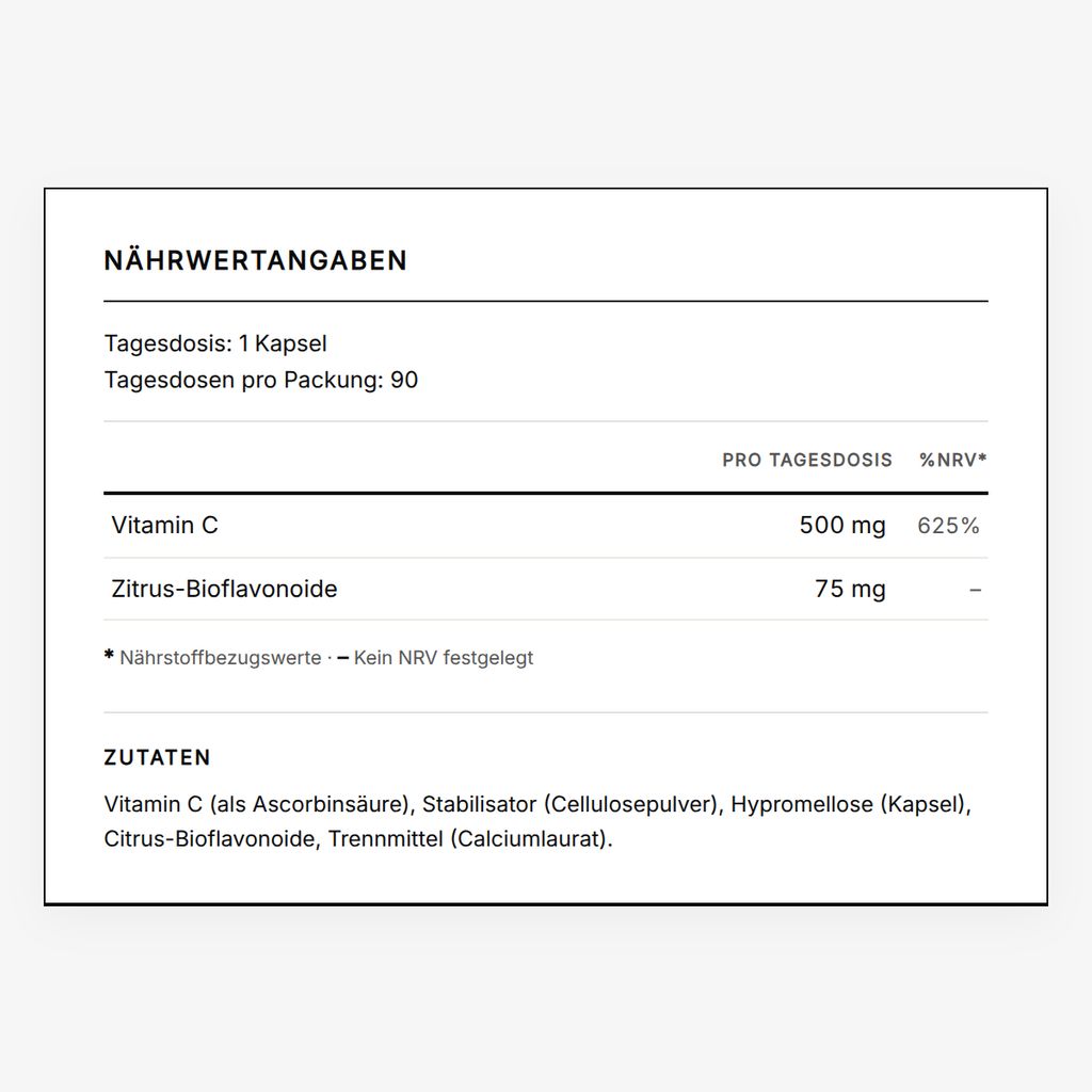 Vitamin C mit Flavonoiden