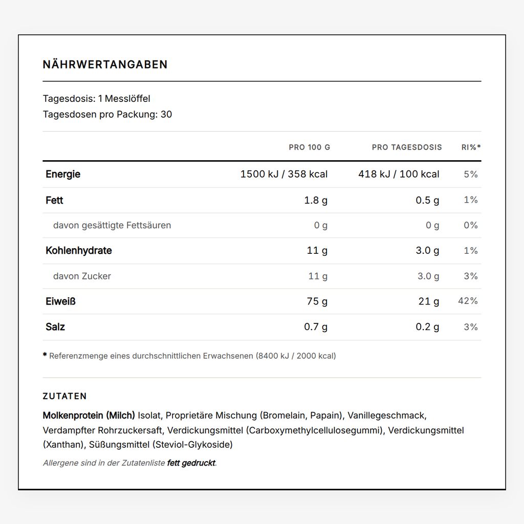 Molkenproteinisolat – Vanille - Image 2