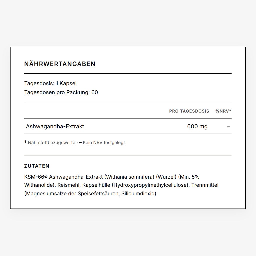 KSM-66 Ashwagandha 600 mg