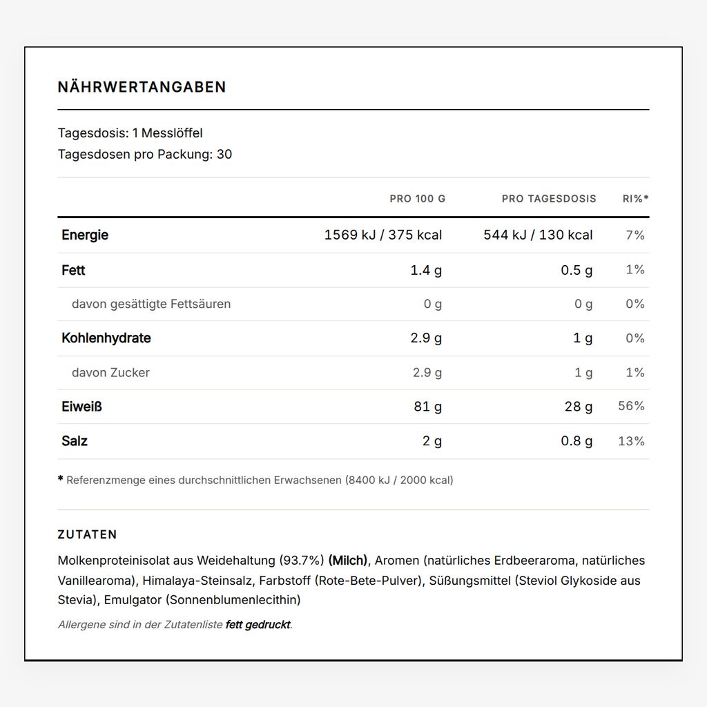 Molkenproteinisolat von Weidetieren – Erdbeere - Image 2