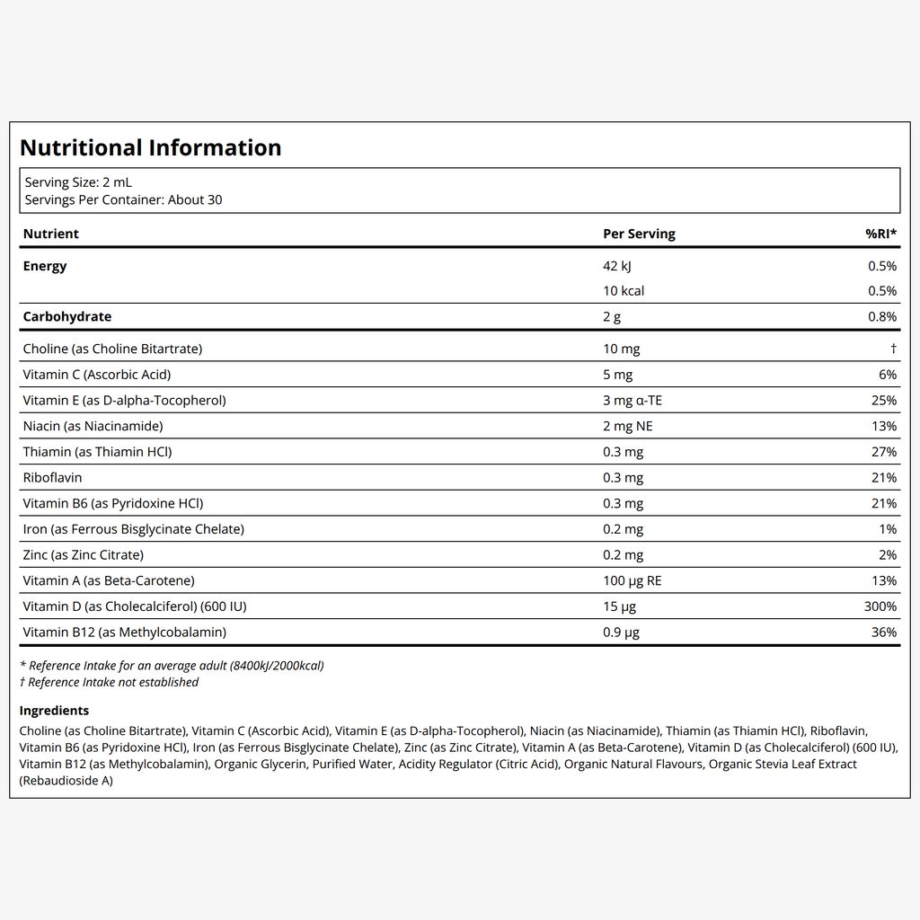 Bio-Multivitamin-Tropfen für Kleinkinder mit Eisen – Vanille-Orange - Image 2