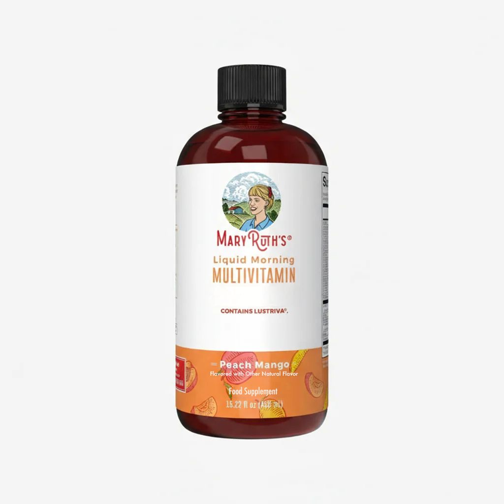 Liquid Morning Multivitamin + Hair Growth - Peach Mango - Image 1