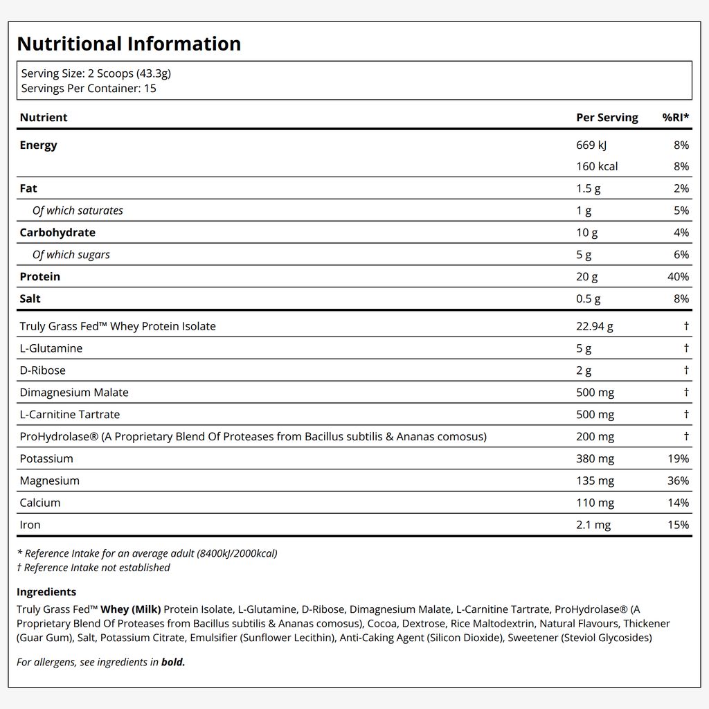 Recovery Grass-Fed Whey - Schokolade - Image 2