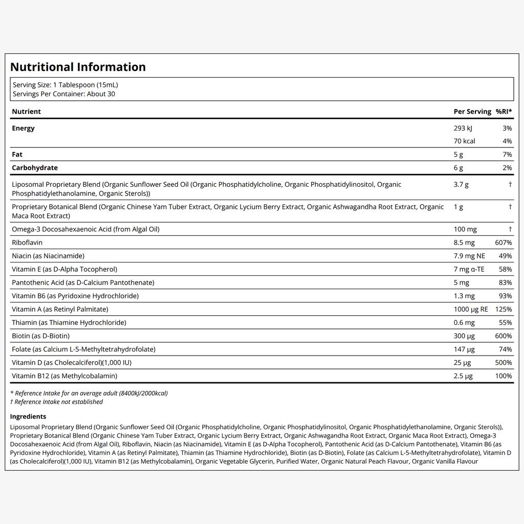 Liposomales Multivitaminpräparat für Frauen – Vanille-Pfirsich - Image 2
