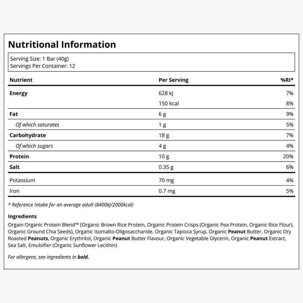 Orgain Proteinriegel – Erdnussbutter - Image 2