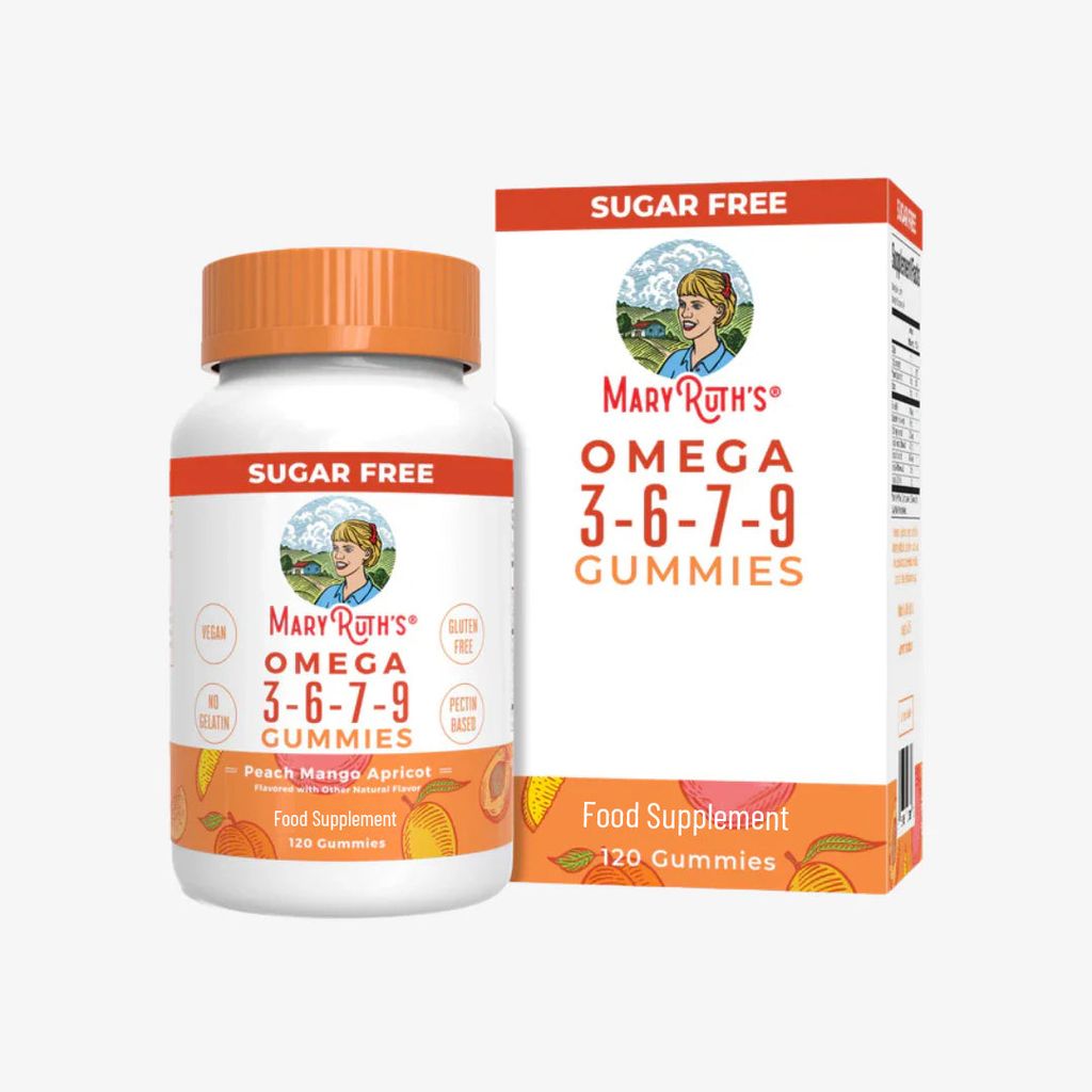 Omega 3-6-7-9 Fruchtgummis – Pfirsich, Mango & Aprikose - Image 1
