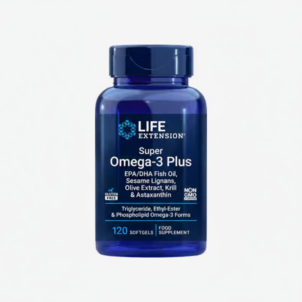 Super Omega-3 Plus EPA/DHA Fischöl, Sesamlignanen, Olivenextrakt, Krill & Astaxanthin - Image 1