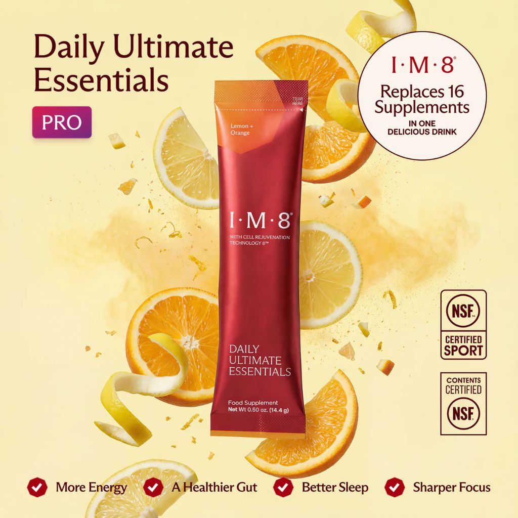 Daily Ultimate Essentials: All-in-One Supplement - 30-Day Travel Stick Pack - Lemon + Orange Flavour - Image 4